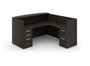 L-Shaped Reception Desk with Glass Transactional Floated Top (P-107-E(GROUP))