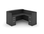 L-Shaped Reception Desk with Glass Transactional Floated Top (P-107-G(GROUP))