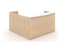 L-Shaped Reception Desk with Glass Transactional Floated Top (P-107-MI(GROUP))