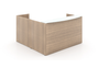 L-Shaped Reception Desk with Glass Transactional Floated Top (P-107-N(GROUP))