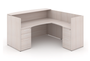 L-Shaped Reception Desk with Laminated Transactional Floated Top (P-108-BDG(GROUP))