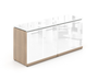 Noce 4 Glass Door Credenza with Floated Glass Tops (P-110-N(GROUP))