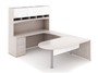 Blanc De Gris U-Shaped Bullet End Desk (P-121-BDG)