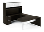 Espresso U-Shaped Bullet End Desk (P-121-E)