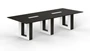 10' Coltello Conference Table – Espresso top with Aureola Bases; Espresso Inner Core and Blanco Side Panels (CD-CCT10-AB-E-E-B (GROUP))