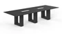 12' Coltello Conference Table in Grigio with Aureola Bases (CD-CCT12-AB-G (GROUP))