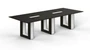 10' Coltello Conference Table – Espresso Top with Aureola Bases; Inner Core in Blanco (CD-CCT10-AB-E-B (GROUP))