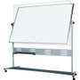 MasterVision Magnetic Dry Erase 2-sided Easel - 72" (6 ft) Width x 48" (4 ft) Height - White Steel (BVCQR5507)
