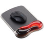 Kensington Duo Gel Wave Mouse Pad Wrist Pillow - 1" x 7.25" x 9.50" Dimension - Red, Black - Gel - (KMW62402)