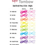 Tombow Dual Brush Pen Set - Hot Pink, Orange, Chartreuse, Willow Green, Purple, Rubine Red, Process (TOM56185)
