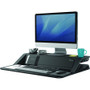 Fellowes Lotus DX Sit-Stand Workstation - Black - 35 lb Load Capacity - 5.5" Height x 32.8" (FEL8080301)