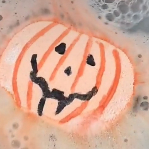 Pumpkin Bath Bomb - Hand Painted