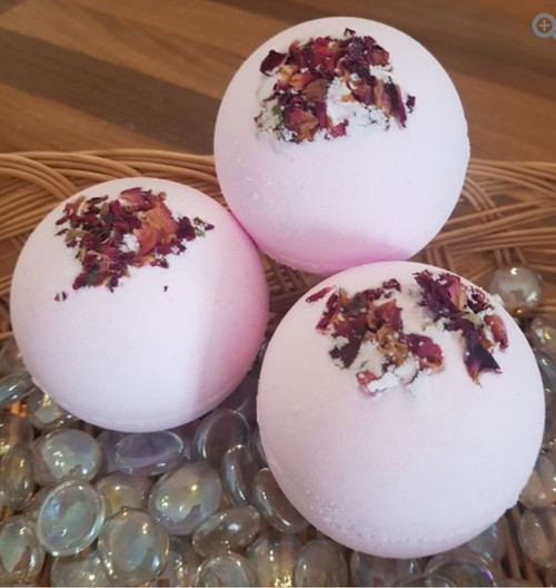 Elegance Bath Bomb with Shea Butter and Rose Petals - Approx 220g