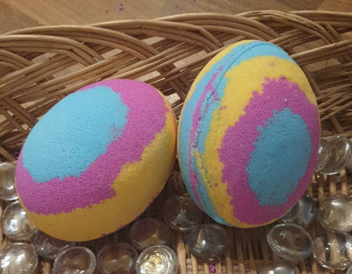 Large Egg Bath Bombs - Pink, Yellow & Blue