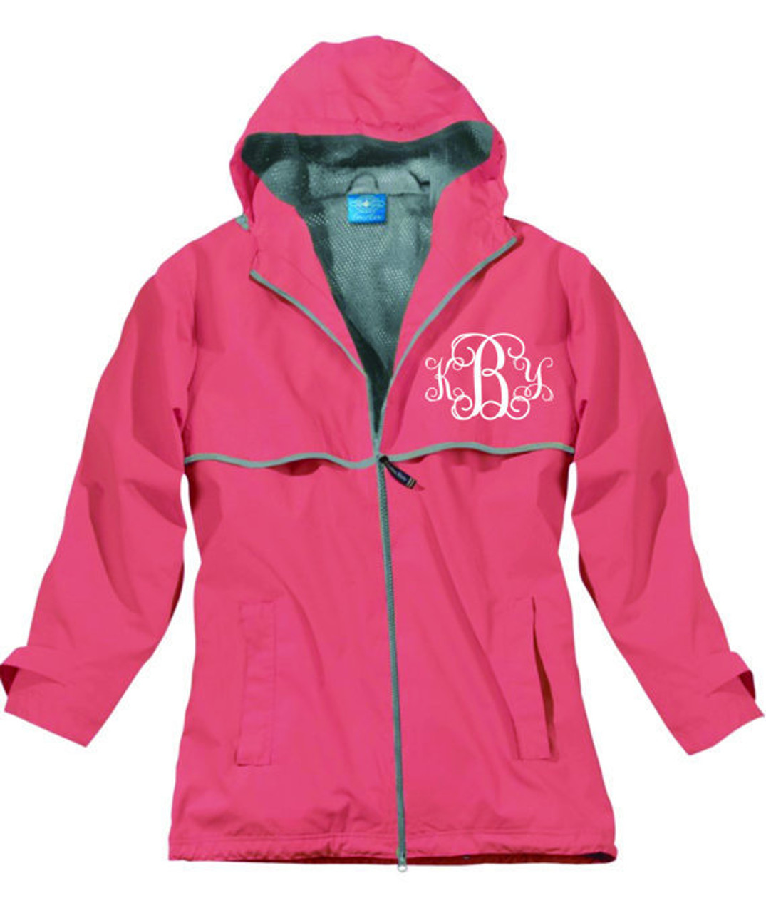 Charles River Monogrammed Rain Jacket | The Initial Design