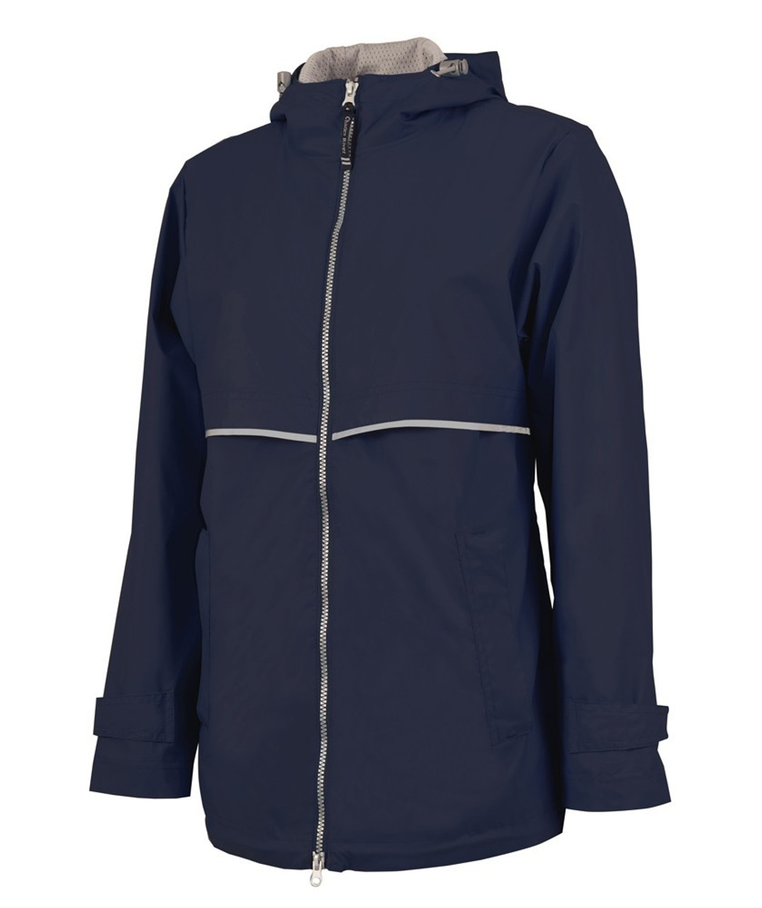 Monogrammed New Englander Rain Jacket - Charles River - Monogrammed Gifts -  Waterproof Rain Jacket - Hooded Rain Jacket - Monogram Outerwear