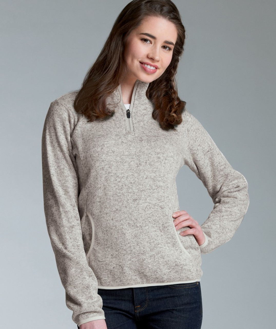 Heathered Fleece Pullover - Ladies