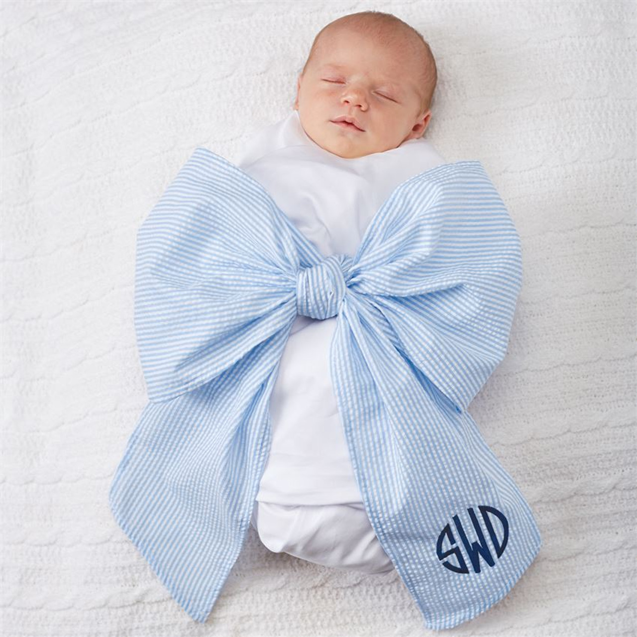 monogrammed swaddle blanket