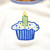 First Birthday Cupcake Embroidery