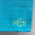 Monogram Embroidery Waffle Weave Towel Wrap in Blue