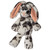 Marshmallow grey spotted bunny with name on ear 13"