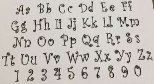 Curlz Alphabet