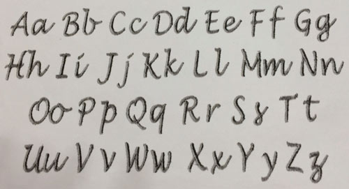 Cursive Alphabet