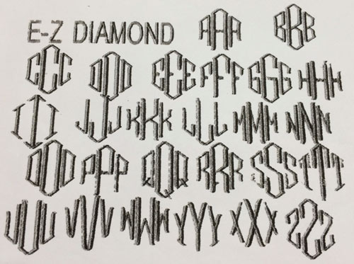 EZ Diamond Alphabet