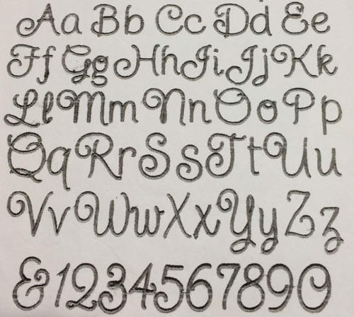 Fun Script Alphabet