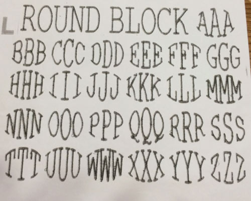 Round Block Alphabet