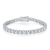 4-Prong 5mm Round Brilliant Moissanite Tennis Bracelet in Sterling Silver Silver Chez Judy 4-Prong 5mm Round Brilliant Moissanite Tennis Bracelet in Sterling Silver Silver Chez Judy