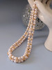 Double Strand Sakura Pink Pearl Necklace