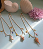Conch Charm Pearl Necklace- B