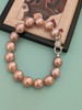 Peach-Gold Glow Pearl Bracelet 11-12mm