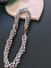 Silver Mist Twisted Pearl Necklace