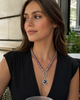 Metallic Mauve Pearl Necklace
