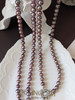 Metallic Mauve Pearl Necklace