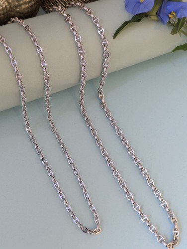 Platinum Mariner Link Chain Necklace Platinum Chez Judy Platinum Mariner Link Chain Necklace Platinum Chez Judy