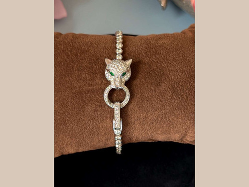 Platinum Moissanite Panther Bracelet bracelets Chez Judy Platinum Moissanite Panther Bracelet bracelets Chez Judy