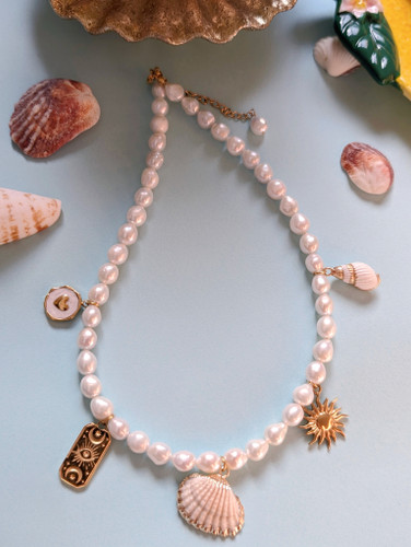 Seashell Dreams Pearl Necklace