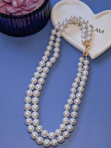 قلادة لؤلؤية مزدوجة السلسلة من Endless Style