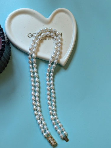 שרשרת כפולה עם טיפה עדינה