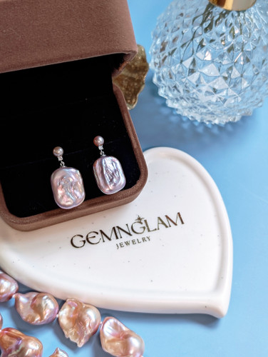 Rainbow Sheen Rosé Baroque Earrings