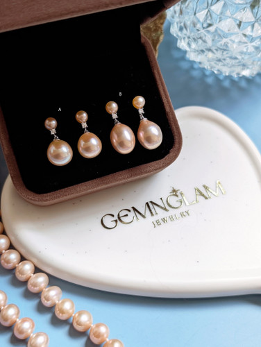 Pure Form Drop Pearl Earrings