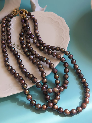 Velvet Espresso Convertible Pearl Necklace
