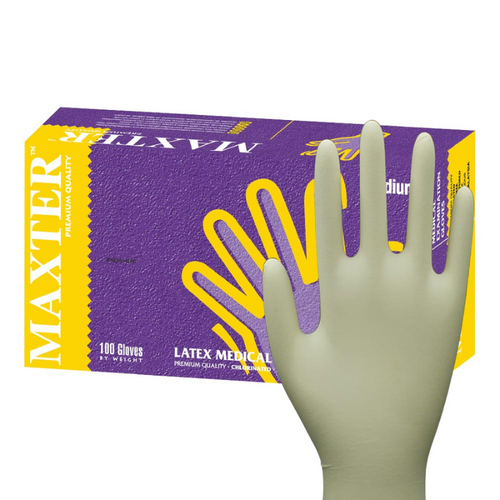 Luvas de látex sem pó (100 un.)