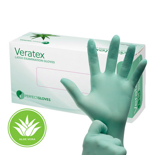 Luvas Veratex Aloé Vera sem pó (100 un.)