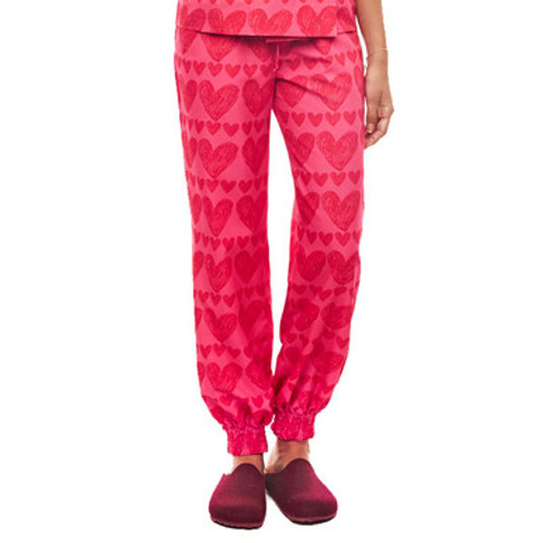 Calças de mulher coraçoes rosas