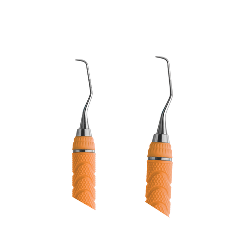 Cureta Gracey nº11/12 mesial cabo nº8 resina laranja