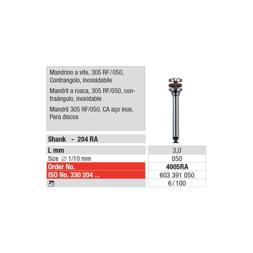 4005RA Mandril Rosca